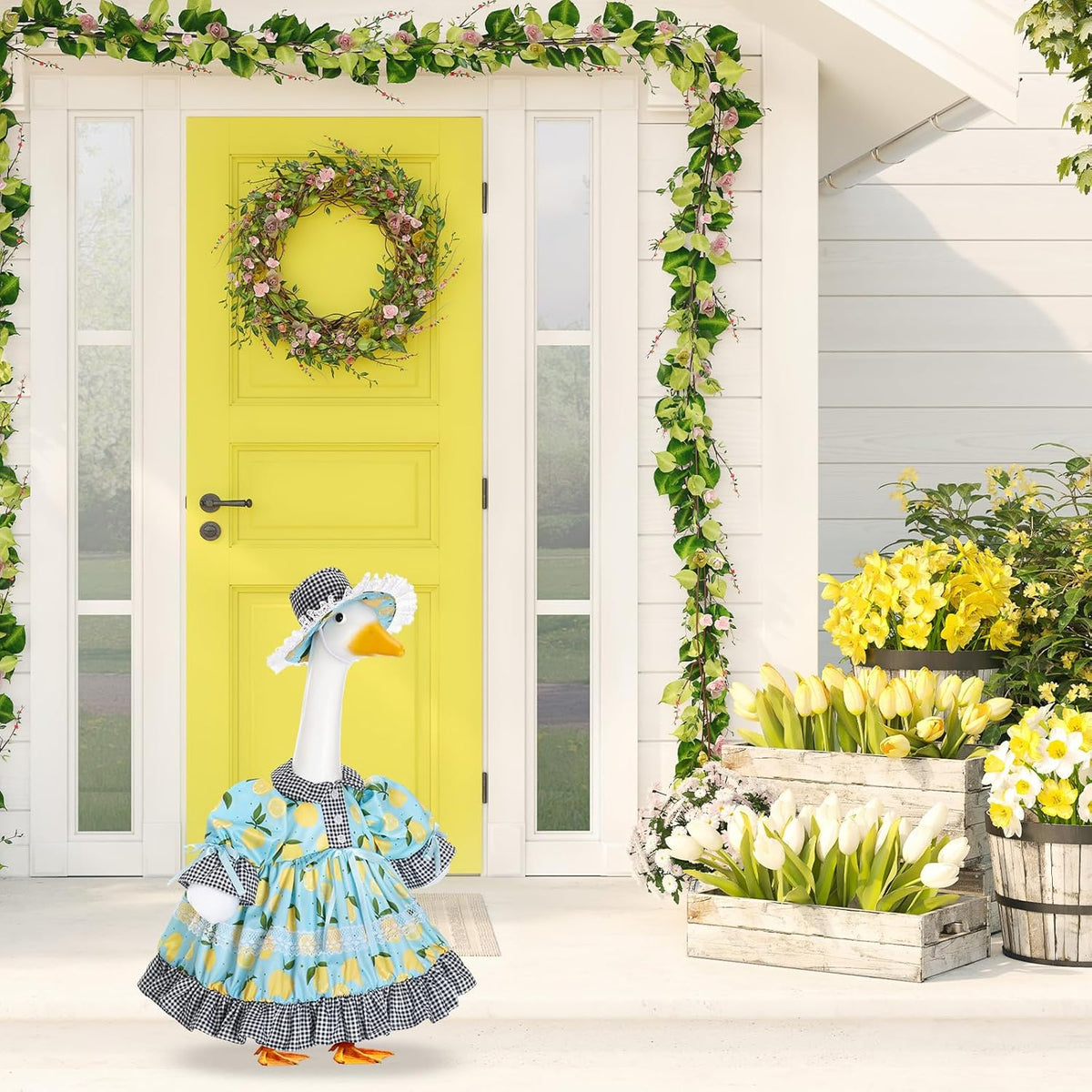 Lolita Goose Outfit Set for 23'' H Plastic Porch Cement Statue Cute Lolita Skirt Fall Spring Summer
