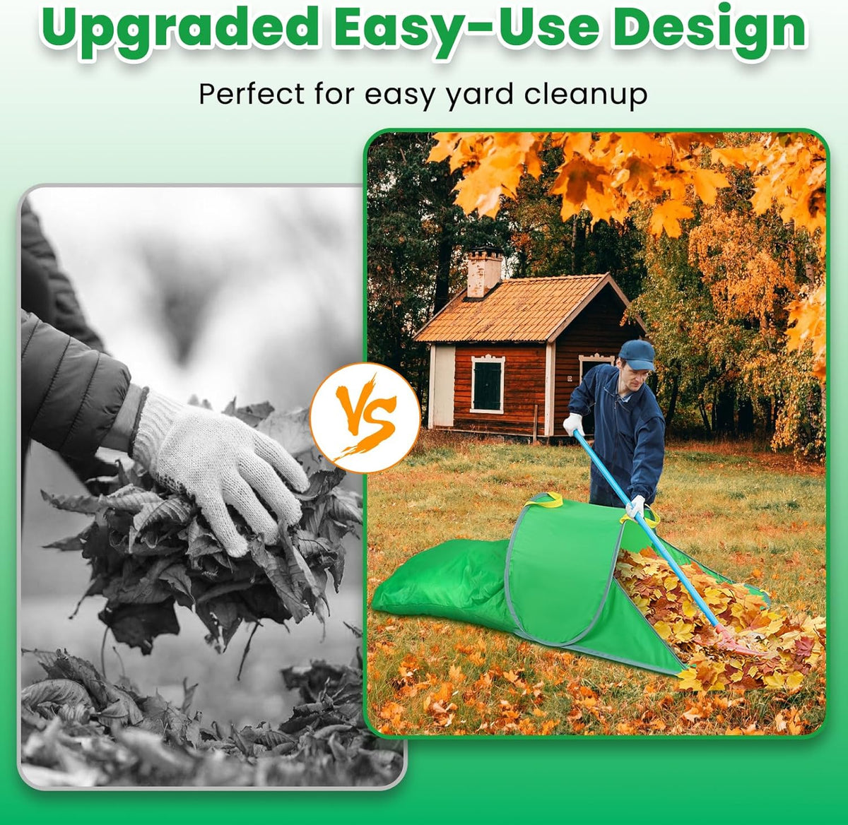 Leaf Collector, Foldable Portable Leaf Bags, Reusable Yard Garden Bags for Leaves, Grass, Lawn Trash