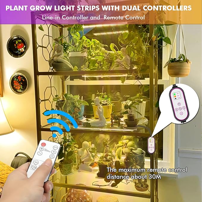 Plant Grow Lights Strip for Indoor Plants Full Spectrum,216 LEDs Plant Lights Bar for Indoor