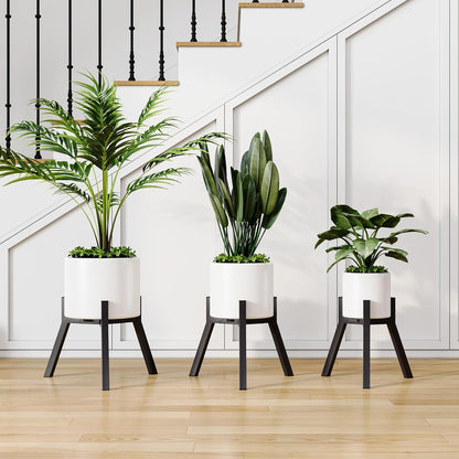 Adjustable Plant Stands Set of 2, Metal Modern Small Plant Holder, Heavy Duty Stable Flower Holder