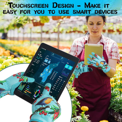 Leather-Gardening-Gloves for Women,Thorn-Proof Work-Gloves for Weeding,Digging,Planting,Pruning