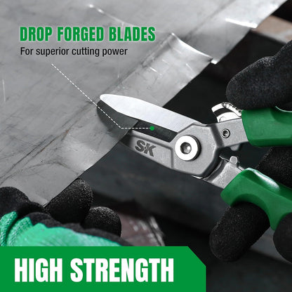 SK 7" Heavy Duty Scissors, All Purpose Shears, Drop Forged CR-V Blades with Safety Lock