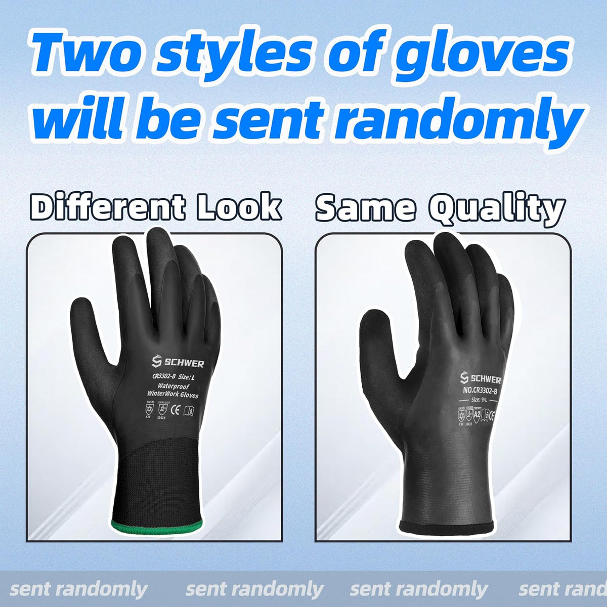 Schwer Waterproof Winter Work Gloves, ANSI A2 Cut Resistant Freezer Gloves for Outdoor Cold Weather