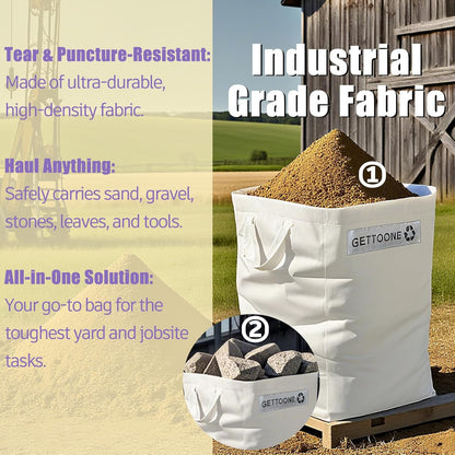 Lawn Bags for Yard Waste | Heavy-Duty Collapsible Leaf Bag, 38 Gallon Reusable Garden Clippings