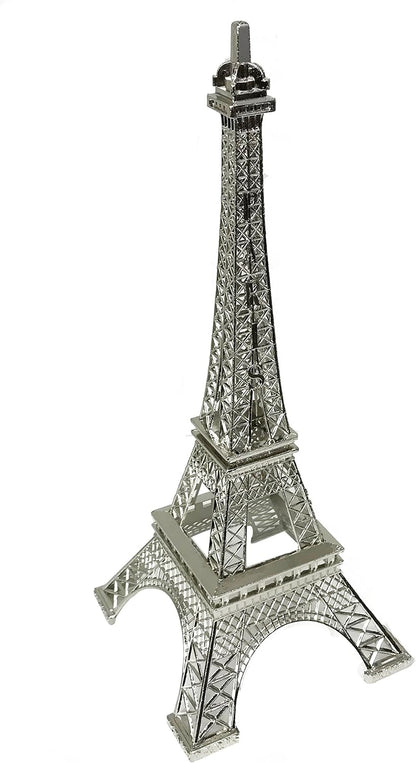 allgala Eiffel Tower Statue Decor Alloy Metal, and Size (07", Silver)