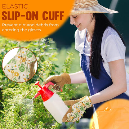 HANDLANDY Women Safety Work Gloves Utility Touch Screen Working Grip Glove for Yardwork Gardening