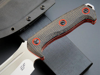 Eafengrow EF137 Fixed Blade Knife, N690 Steel Blade,Micarta Handle Full Tang EDC Fixed Knifes for