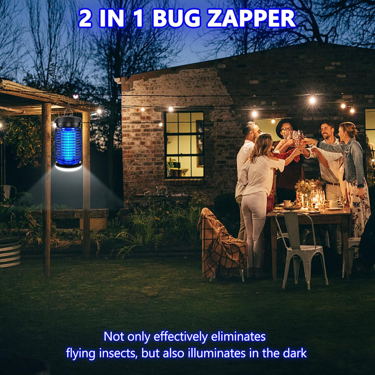 Bug Zapper Outdoor, Mosquito Zapper with LED Light, Fly Zapper Outdoor Indoor, Insect Zapper