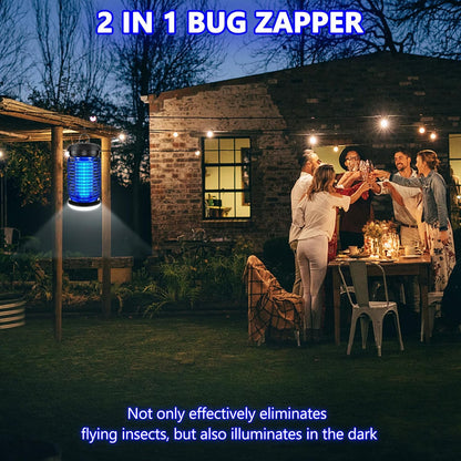 Bug Zapper Outdoor, Mosquito Zapper with LED Light, Fly Zapper Outdoor Indoor, Insect Zapper
