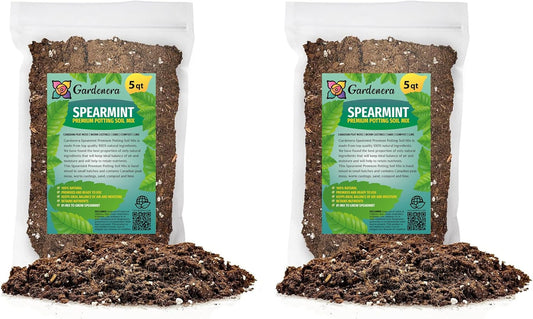 Gardenera Spearmint Plant Potting Soil - All-Natural Blend for Thriving Spearmint Plants - Boosts