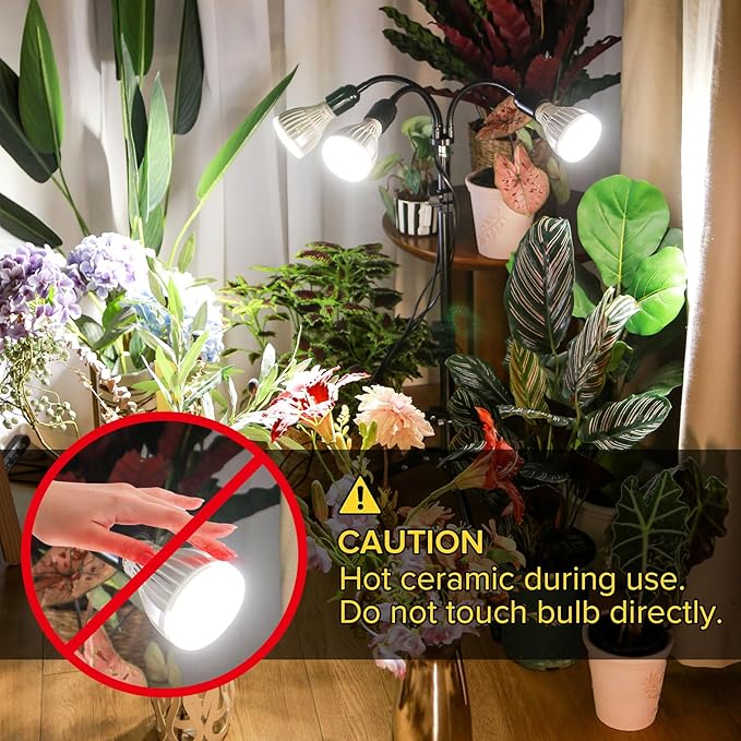 SANSI Grow Lights for Indoor Plants, 128W Full Spectrum Plant Lights for Indoor Growing, 35-64