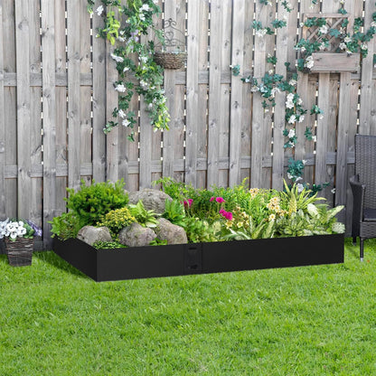 Metal Landscape Edging 42 Inch Strips, Steel Landscape Edging 6.3 Inch Depth, 6 Pack Hammer in