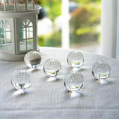 8pcs Clear Crystal Glass Balls 40mm Transparent Quartz Decorative Spheres for Home Table Decor
