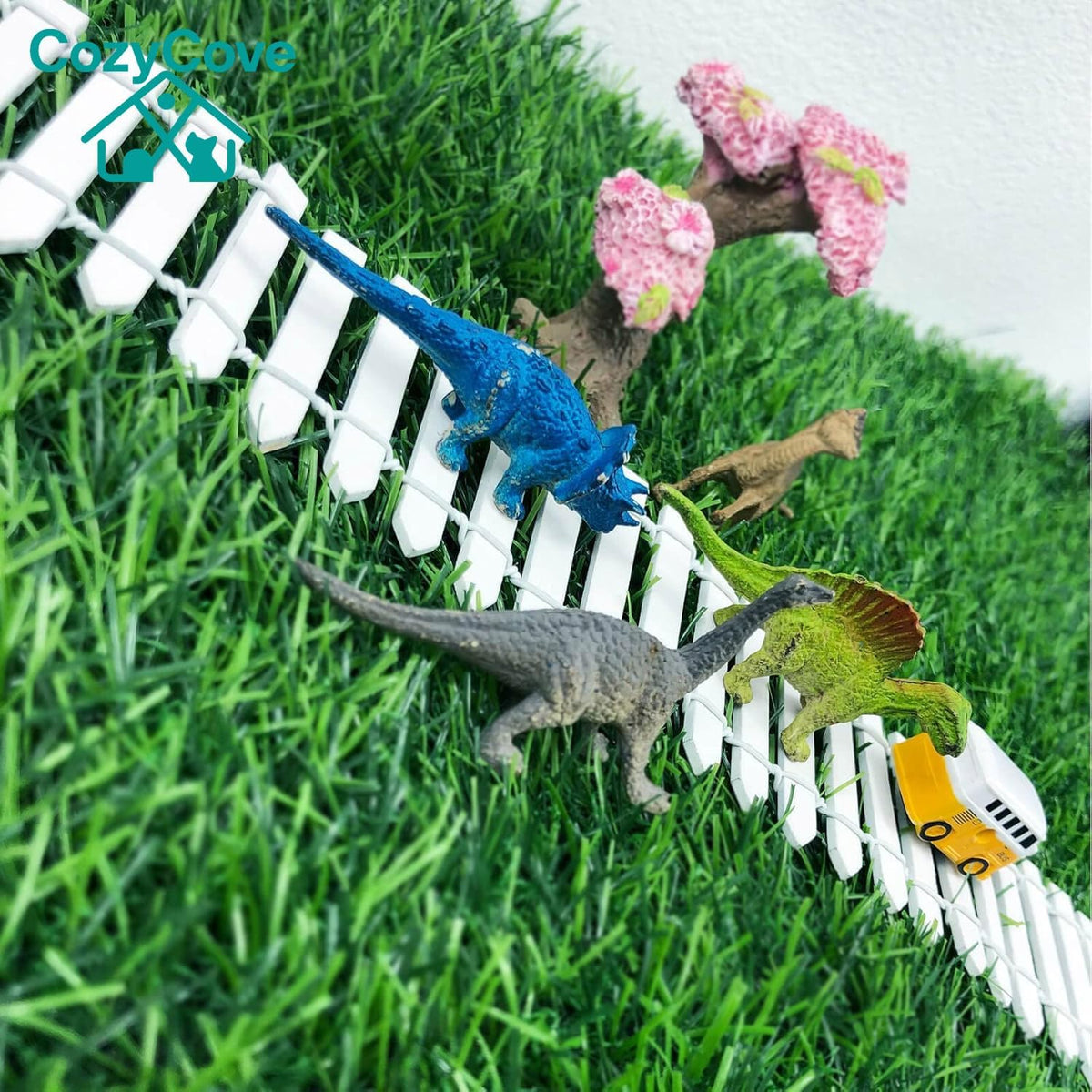 Miniature Fairy Garden Fence 35 Inches,Fairy Garden Accessories Outdoor Wood Picket Fence,DIY