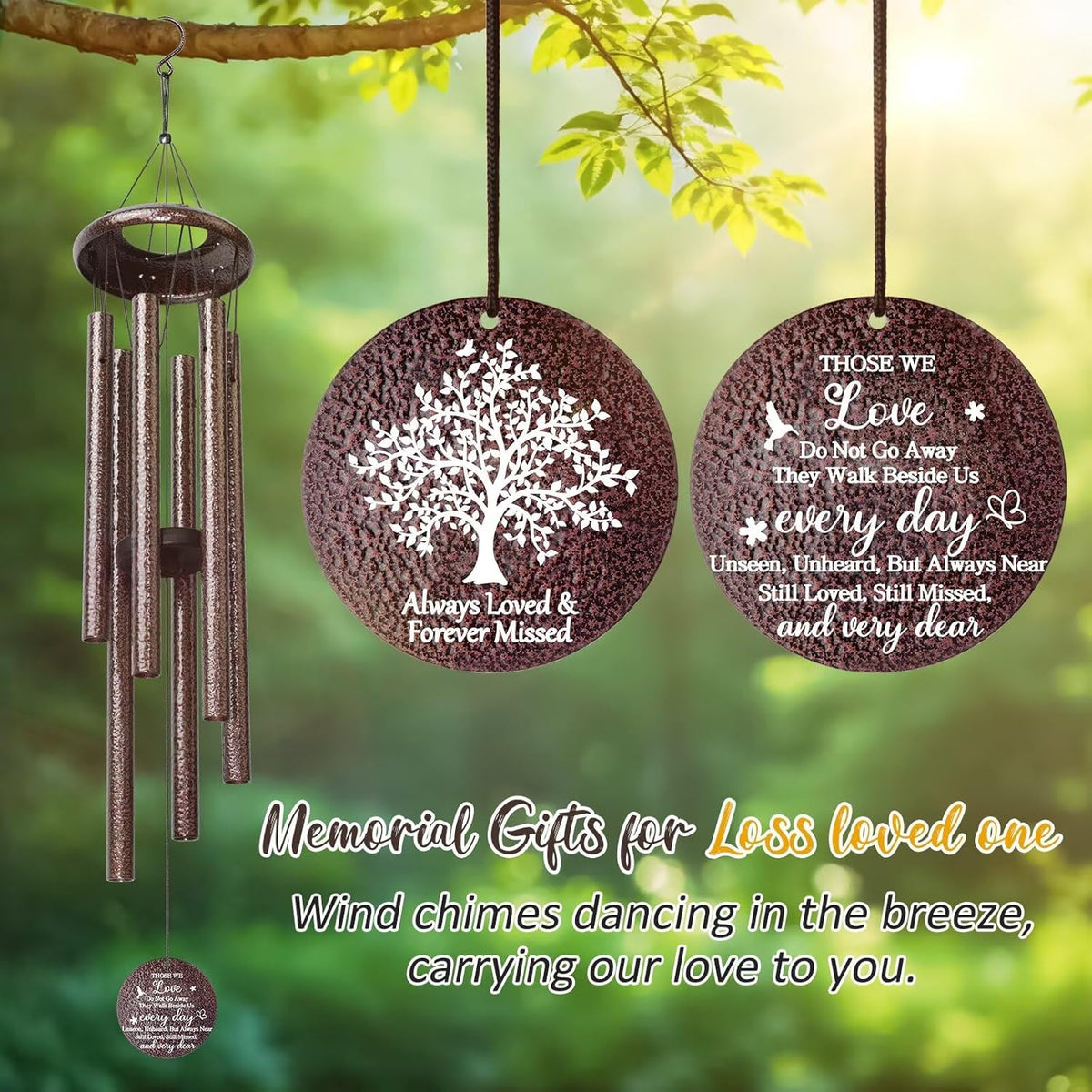 Memorial Gifts for Loss of Love one, 25''Memorial Wind Chimes of Sympathy Gifts for Loss of Love