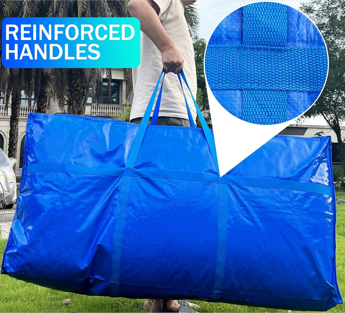 66 Gallon Extra Large Storage Bags, Huge Moving Bags Heavy Duty with Zipper and Stronger Handles