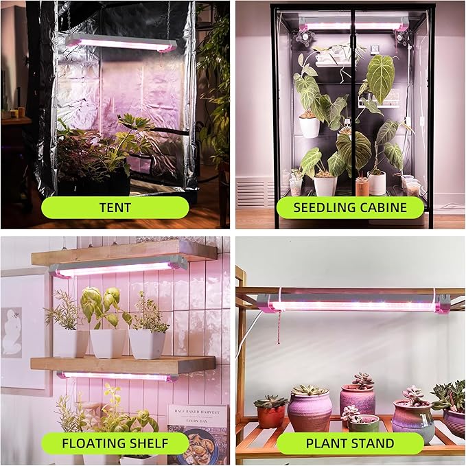 Hlite16inch Adjustable Full Spectrum Plant Growing Lamps- Linkable Grow Lights for Indoor Plants