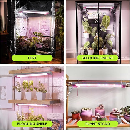 Hlite16inch Adjustable Full Spectrum Plant Growing Lamps- Linkable Grow Lights for Indoor Plants