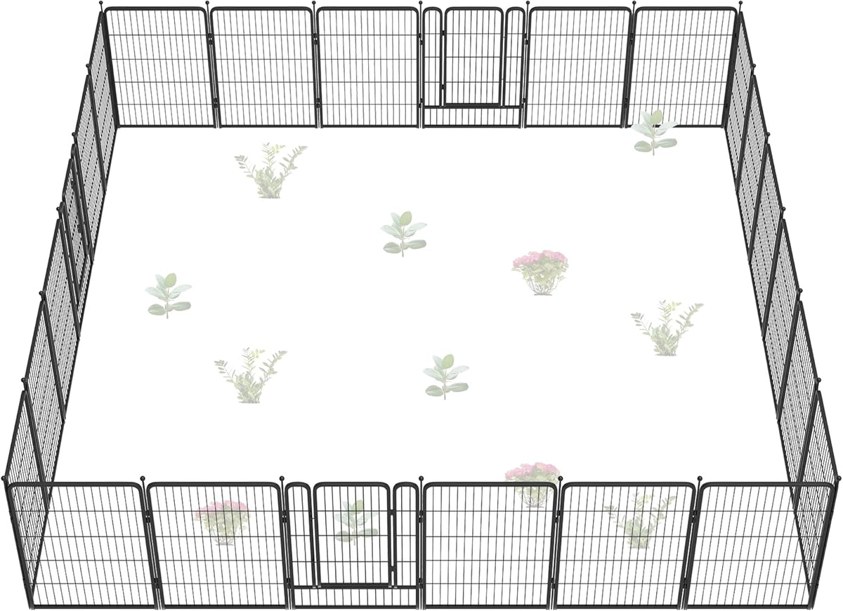 FXW Garden Fence Outdoor for The Yard – 40in(H) x 54.7ft(L) Heavy Duty Metal Animal Barrier for Dog