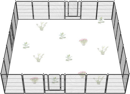 FXW Garden Fence Outdoor for The Yard – 40in(H) x 54.7ft(L) Heavy Duty Metal Animal Barrier for Dog