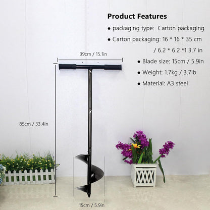 Compost Turning Tool Compost Stirring Tool,Compost Turning Bar 33.4inch,Manual Compost Aerator Tool