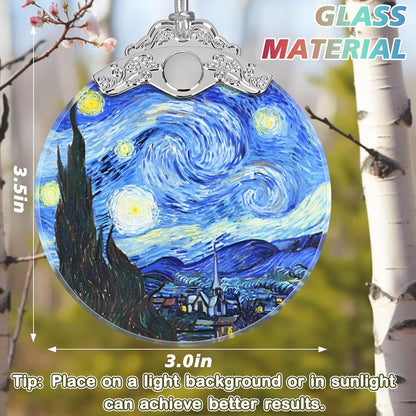 Christmas Ornament - Stained Glass Van Gogh Starry Night - Home Decor - Holiday Present Ideas