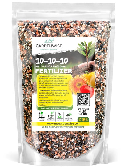 10-10-10 Plant Fertilizer Slow Release - 10 10 10 All Purpose Granular Garden Fertilizer for