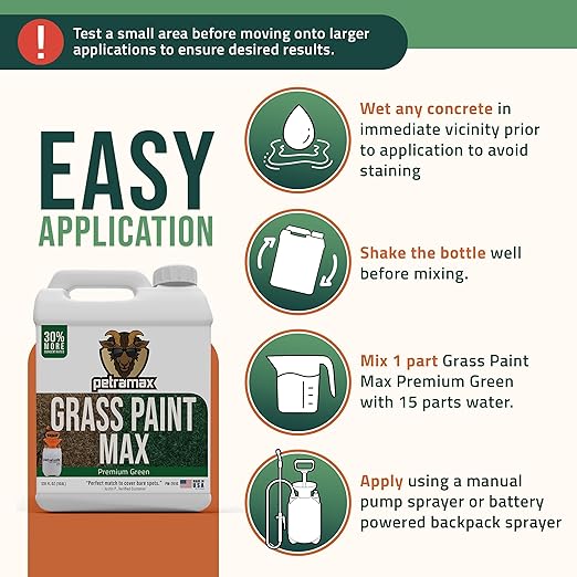 PetraMax Max Grass Paint for Lawn - Maintain Perfect Green Grass, Spray for Lawn & Shrubs Green
