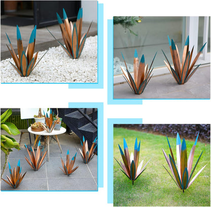 Homight Large Agave Sculpture Rustic Metal Agave Plant Outdoor Interior Decoration Outdoor Lawn