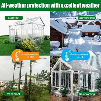 Polycarbonate Greenhouse Panels 14 Pack 4' x 2' x 0.32" Twin-Wall UV-Protected All Weather Plastic