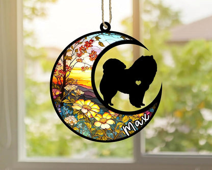 Personalized Dog Memorial, Custom Name Chow Chow Dog Christmas Ornament with Name, Custom Breeds