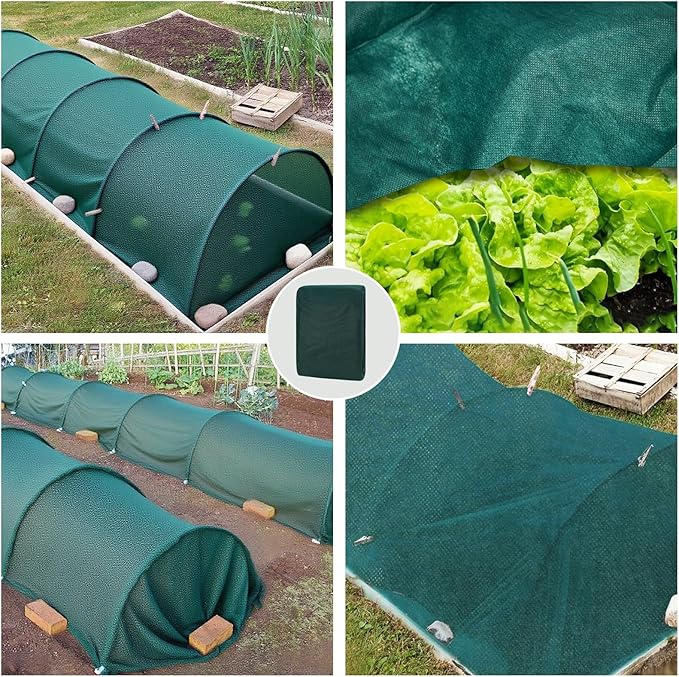 Plant Covers Freeze Protection 6.5x16.4 FT 1.2oz/yd² Green Frost Cloth Blankets for Outdoor Plants
