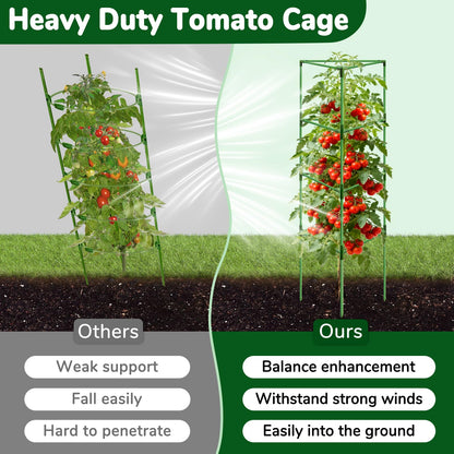 ZeeDix 65 Inch 4 Pack Heavy Duty Tall Tomato Cages for Garden