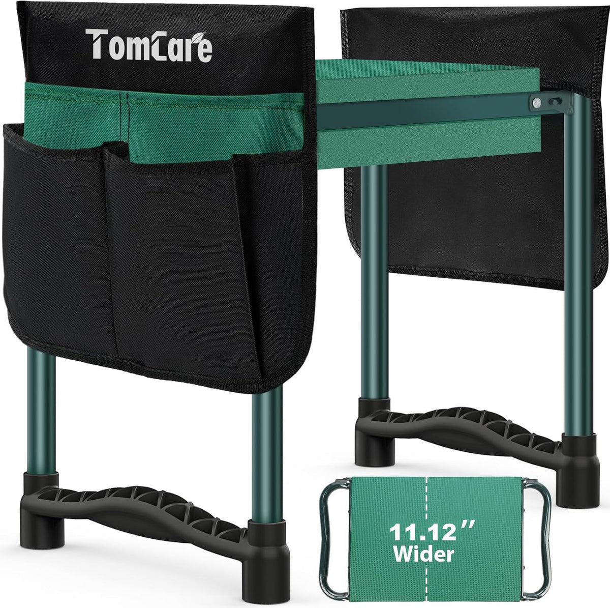 TomCare Garden Kneeler and Seat, 11.12" Kneeling Pad Sturdy Garden Bench