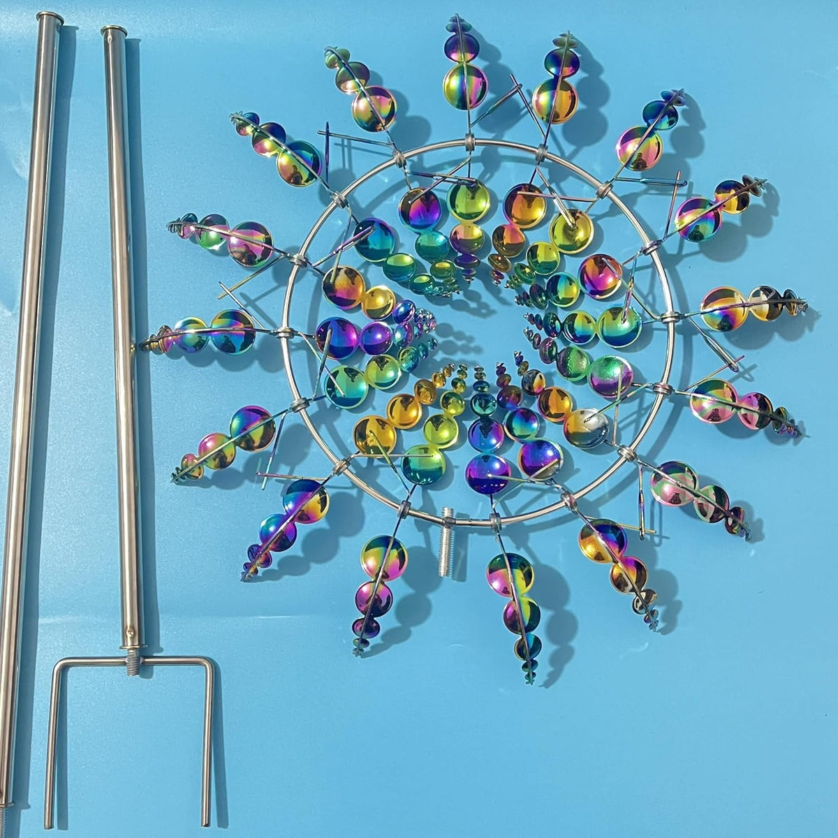 Generic Shirem Magical Metal Windmill, Kinetic Wind Sculptures & Spinners, 3D Wind Spinner, Kinetic