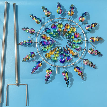 Generic Shirem Magical Metal Windmill, Kinetic Wind Sculptures & Spinners, 3D Wind Spinner, Kinetic