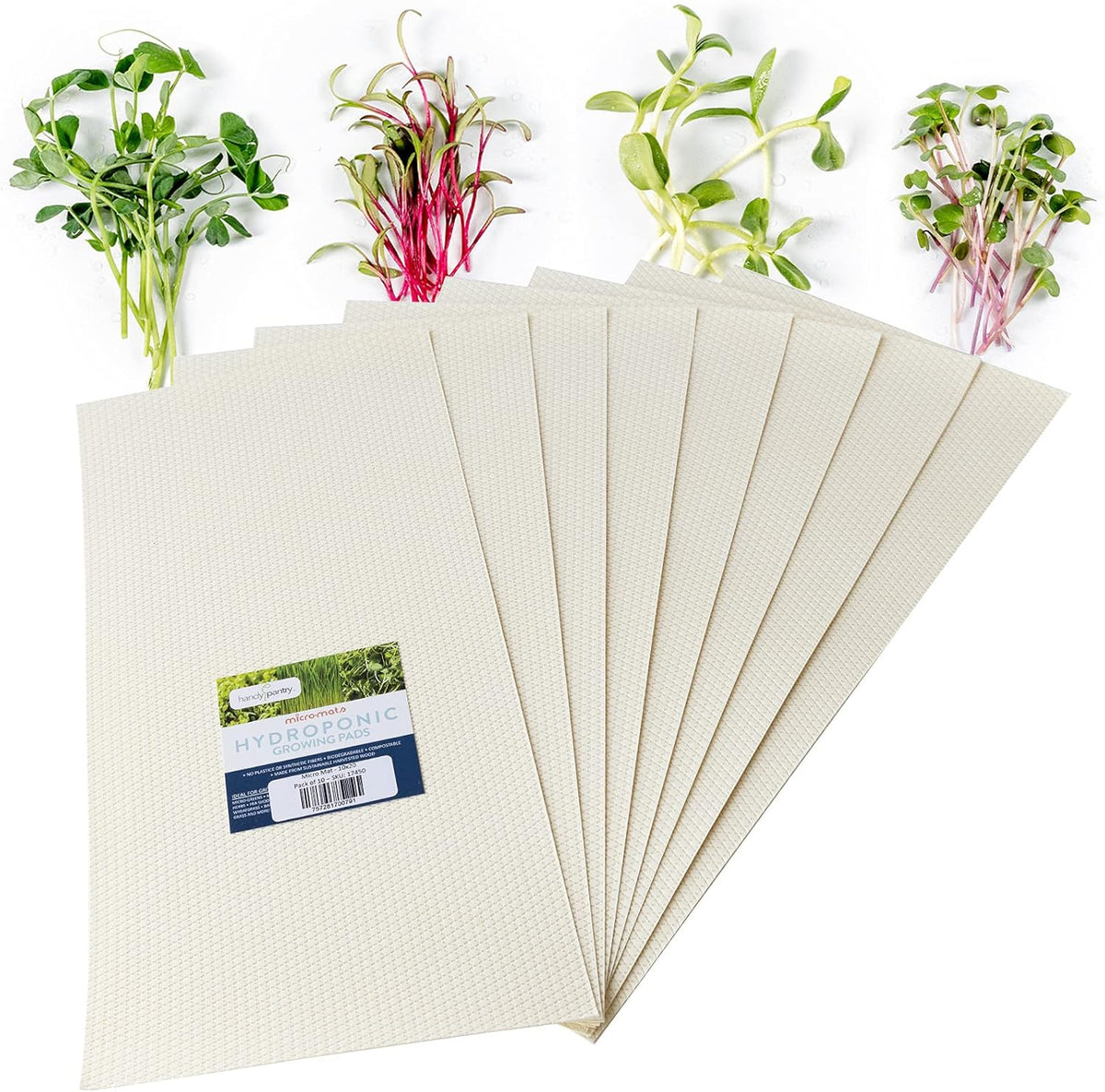 Micro-Mats Hydroponic Grow Pads - for Organic Production - 10 Pack - Plant & Seed Germination: