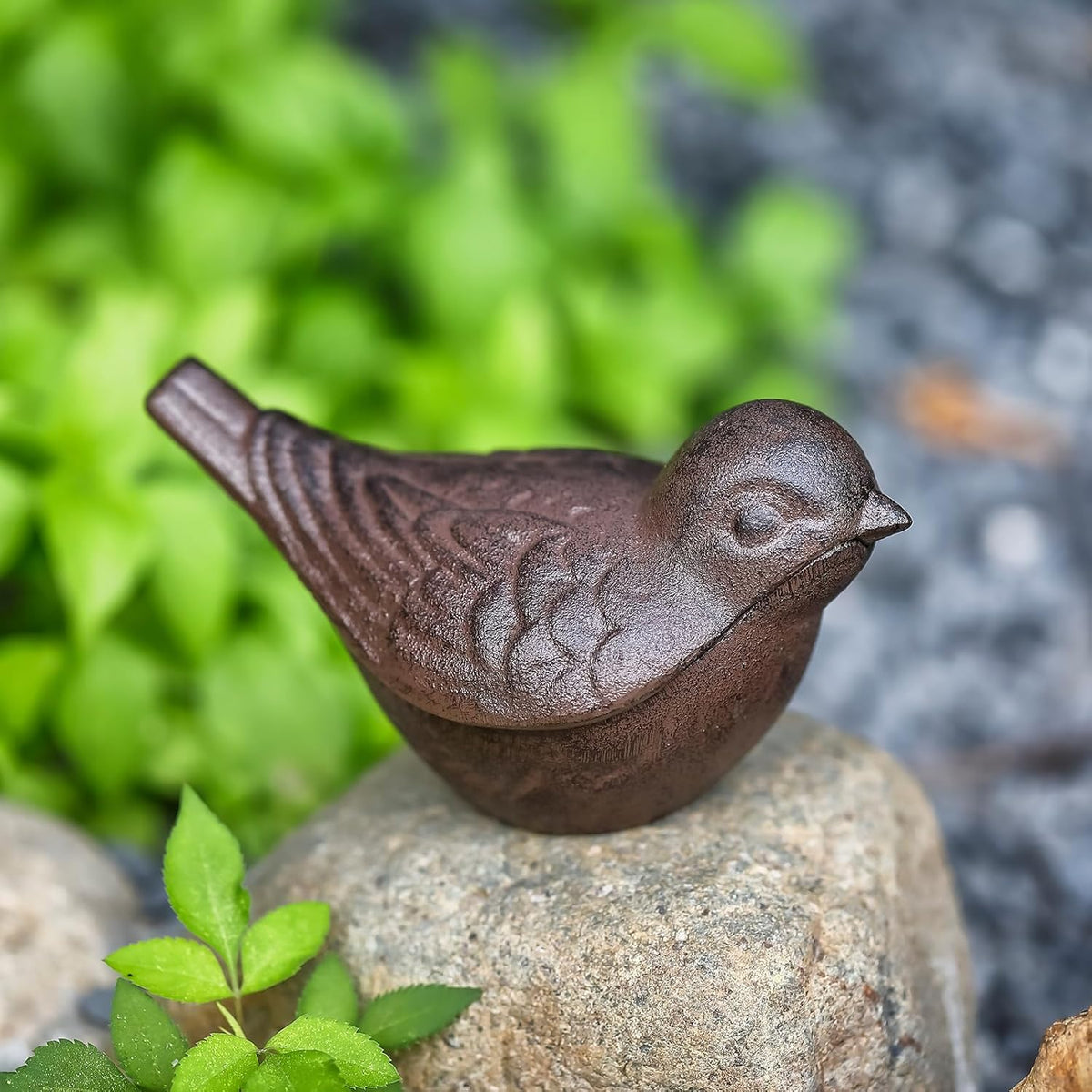 Cast Iron Bird Key Hider, Bird Statue and Keys Hiders Outside, Decorative Outdoor Hidden Keys