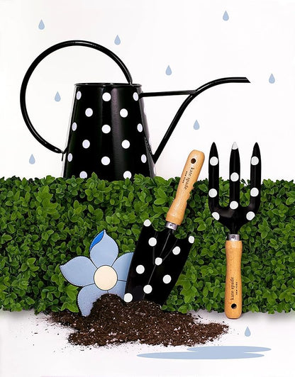 Kate Spade New York 2 Piece Gardening Hand Tools, Cute Garden Tool Set Includes Hand Rake and