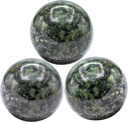 Amazing Gemstone Green Jade Crystal Ball with Stand - 2 Inches Crystal Sphere Meditation Balls for