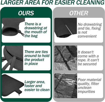 3 x 4ft Dewatering Bags with Drawstring Extra Large Dewatering Filter Bag Silt Oil Sludge Sediment