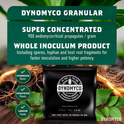 DYNOMYCO Mix 4-in-1 Mycorrhizal Grow Kit for Bigger Yields & Healthier Plants - Includes