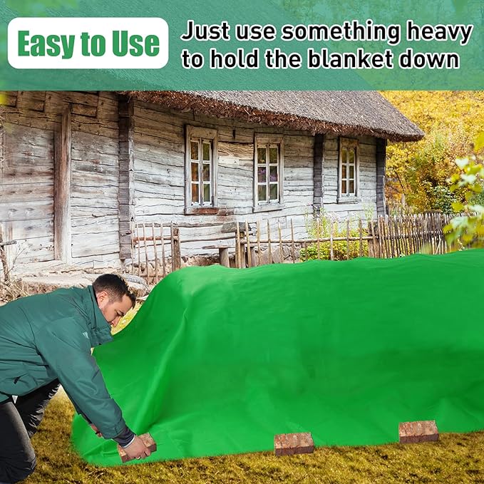 Alphatool 2.0oz/yd² Plant Covers Freeze Protection - 10 x 20 ft Easy of Use Green Winter Plant