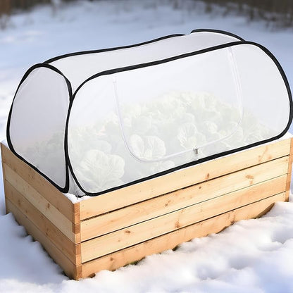45" x 22" x 16" Pop Up Winter Garden Rows Plant Covers, Raised Garden Beds Vegetable Rows