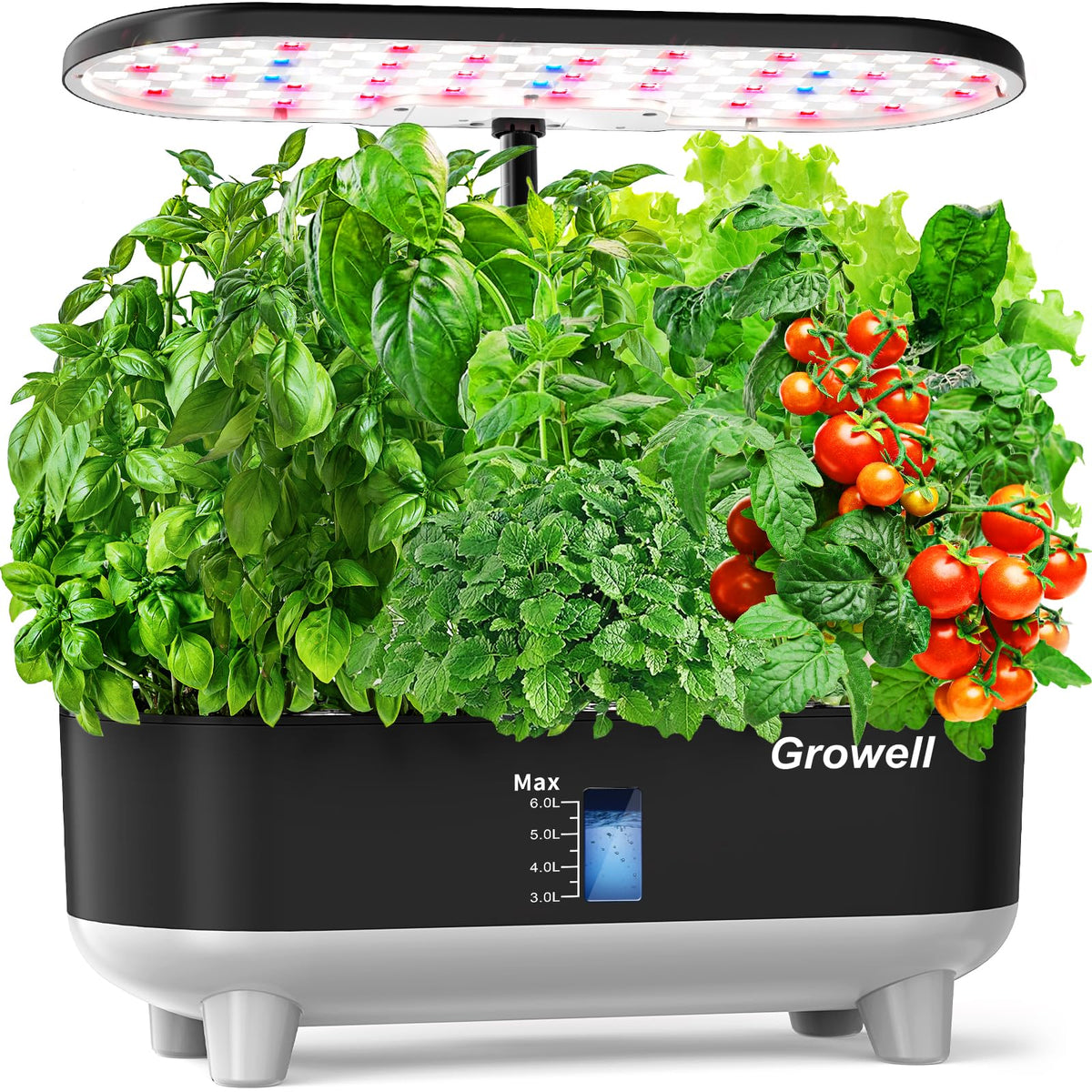 Growell Hydroponics Growing System Kit, 16 Pods Indoor Garden with 28W Full Spectrum LED Grow