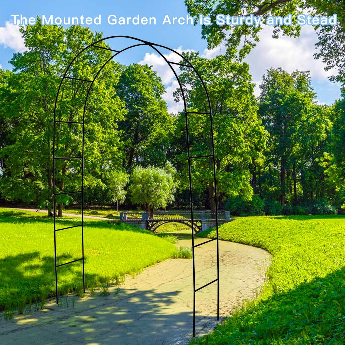 7.9 Ft H x 4.6 Ft W Metal Pergola Arbor,Assemble Freely 2 Sizes,for Various Climbing Plant Wedding