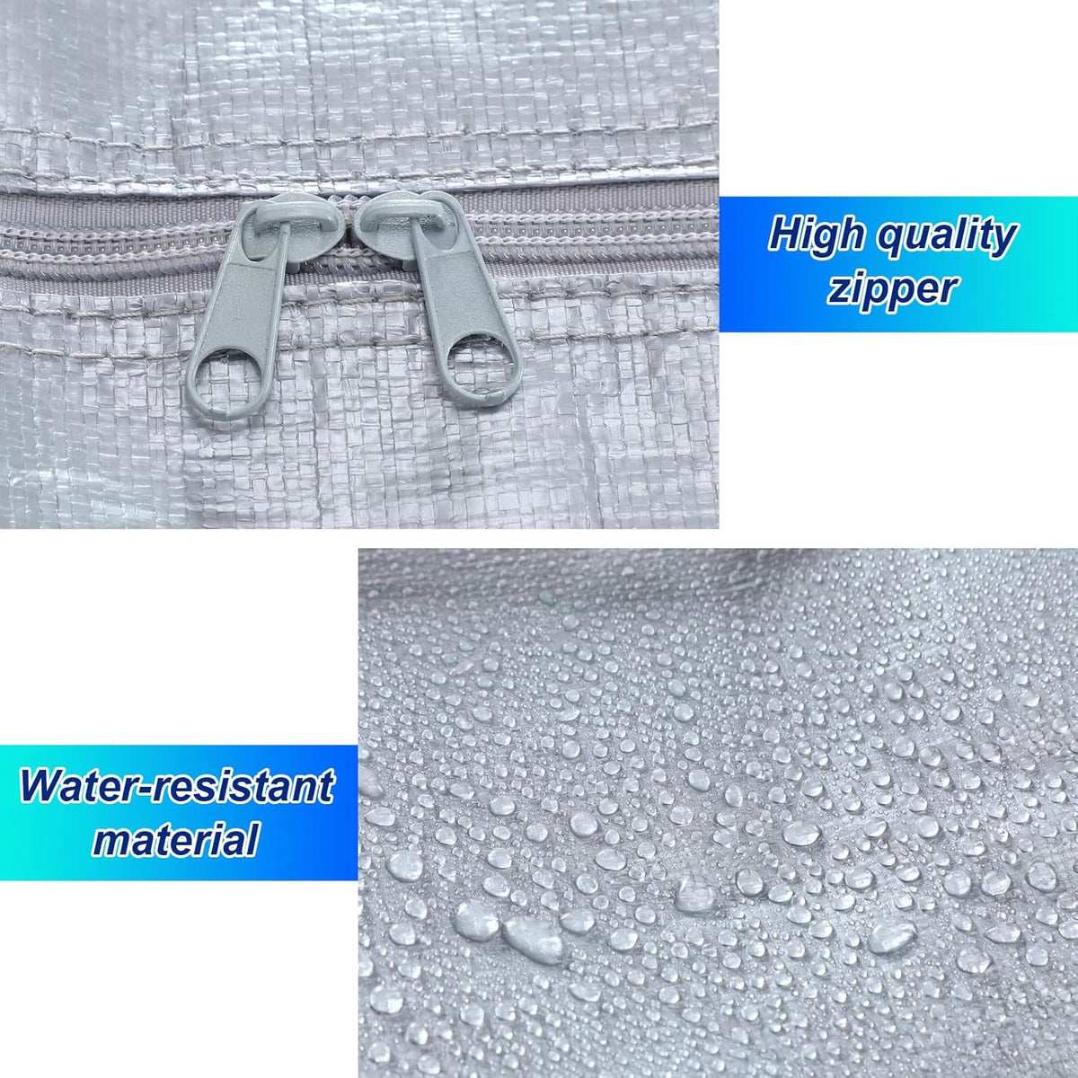 4 Pcs 66 Gallon Large Moving Bags with Zipper and Handles Foldable Storage Duffle Bags Heavy Duty