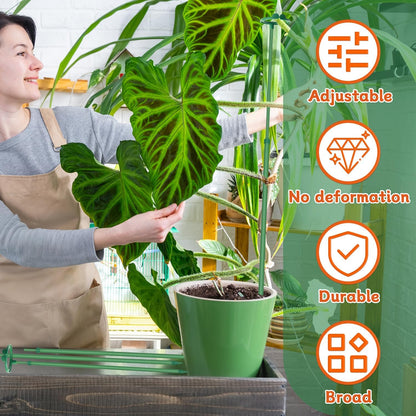 Extendable Plant Stakes,Adjustable Length from 17.9IN to 42.3IN Monstera Support Stakes with