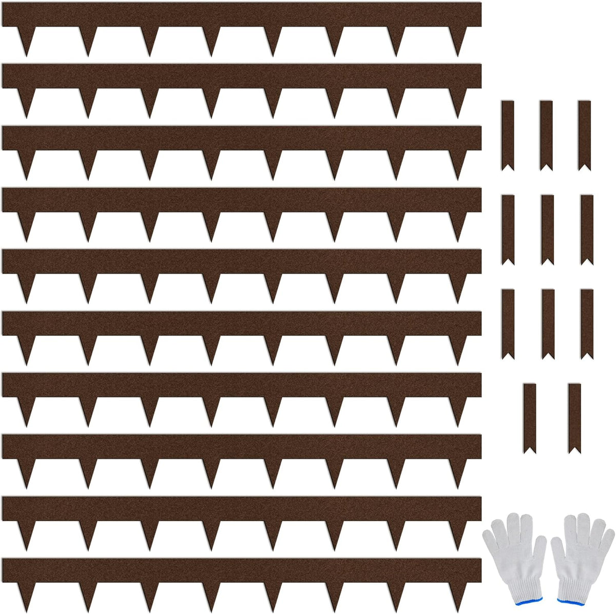 Worth Garden 33ft. Galvanized Steel Landscape Edging - 10-Pack 40" Metal Edging for Landscaping