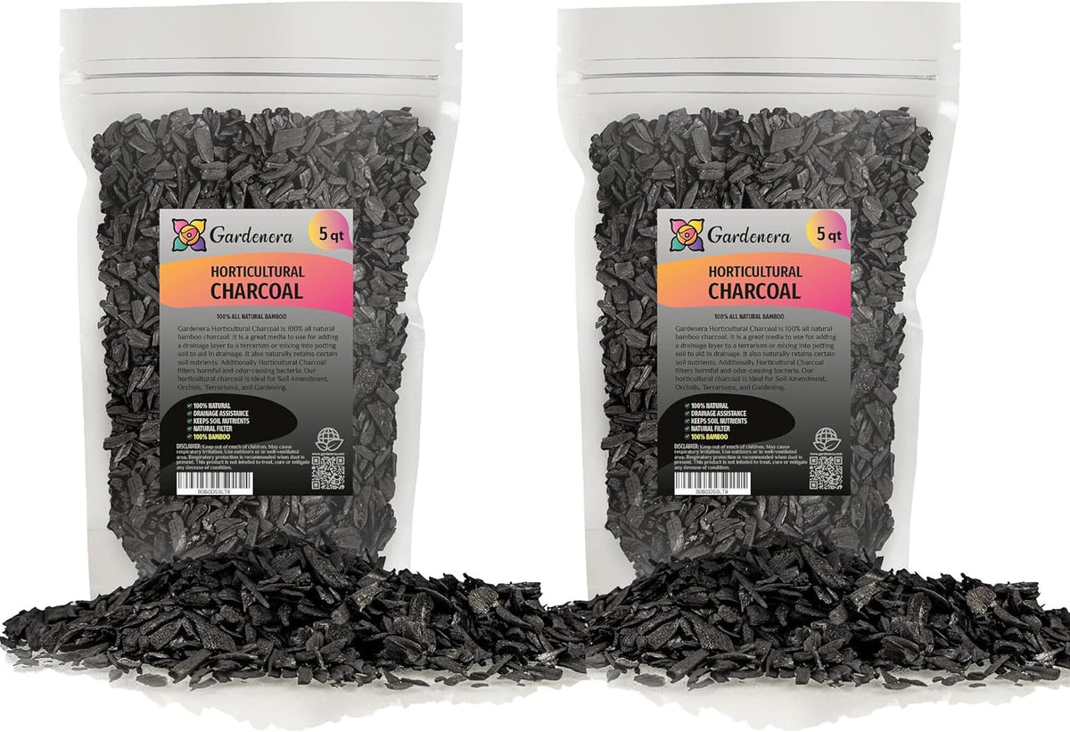 Gardenera - 10 Quart - Premium Horticultural Charcoal for Indoor Plants | Black Diamond Soil